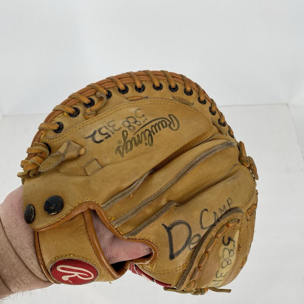 Rawlings RCM45GS Mike Piazza Catchers Mitt Tan Leather Glove RH Throw - Picture 4 of 6